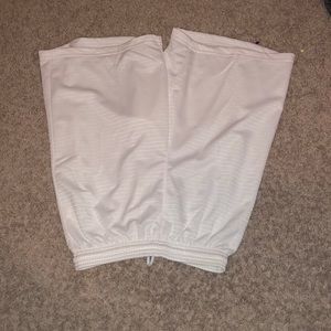 White workout shorts